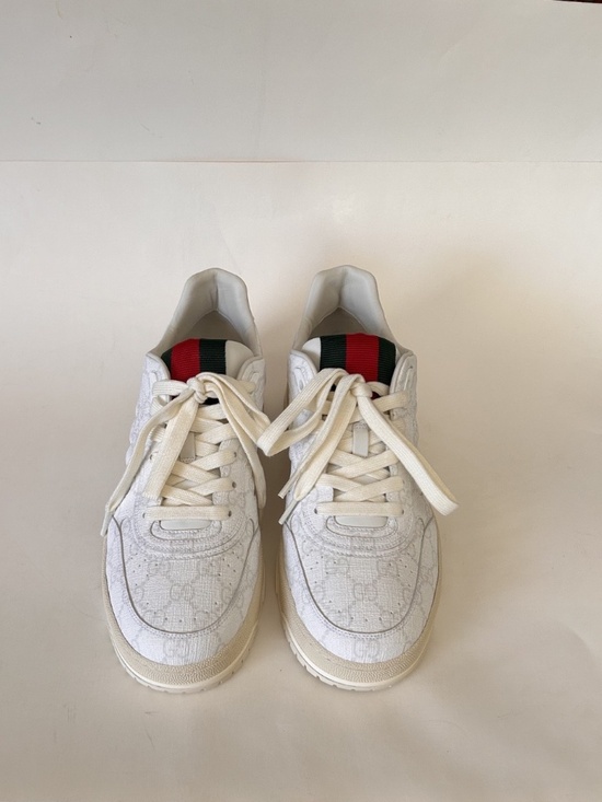 GUCCI Men\'s Re-Web White/Beige GG Canvas Sneaker Size 10.5 (US) NIB 816665 main image 12